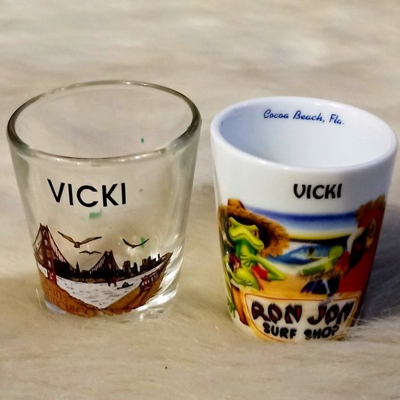 Other - 2 Assorted Shot Glasses for "Vicki"